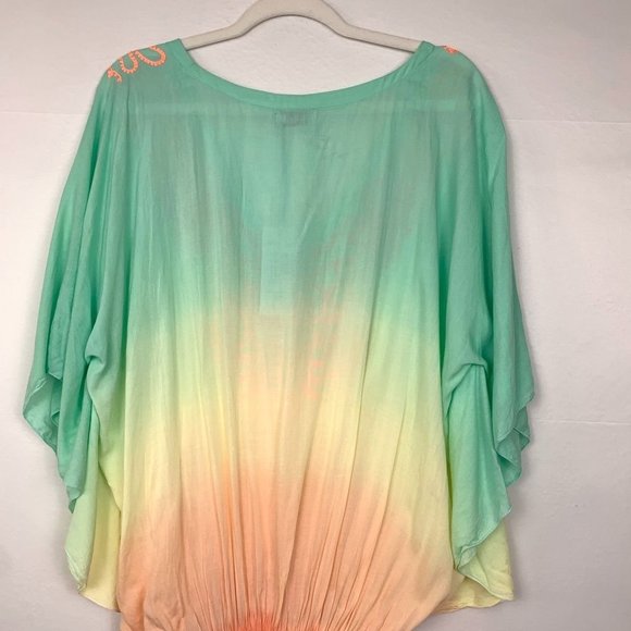 Tiare Hawaii Margarita Mini Dress Tosca & Coral Gradasi S/M - Picture 8 of 11